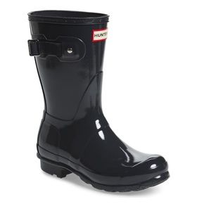 Hunter “Original Short” Gloss Rain Boots - Dark Slate - 8M - Brand New!